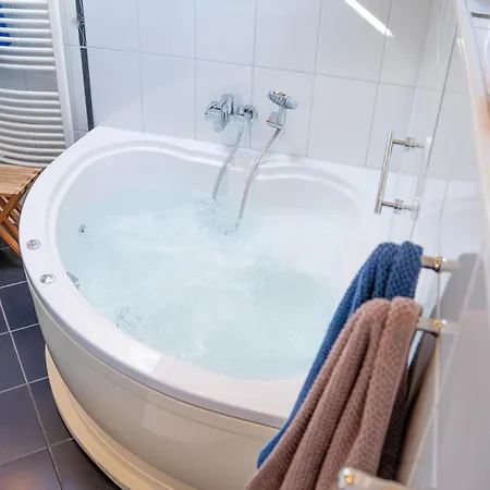 Semesterbostad Kinderfreundliches 5 Personen Wellnessferienhaus Treibholz Mit Zwei Duschen Und Toiletten, Sauna, Whirlpool, Kaminofen, Wintergarten Und Kanu In *